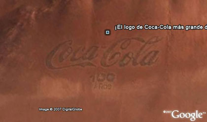 Logo Coca-Cola Google Earth